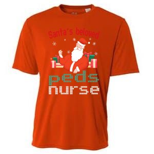 Pediatric Ugly Christmas Santas Beloved Prn Nurse Funny Gift Cooling Performance Crew T-Shirt