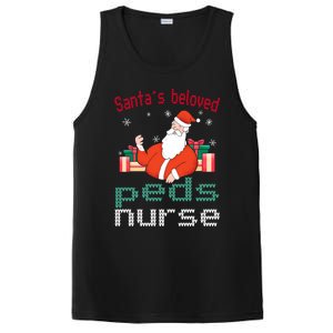 Pediatric Ugly Christmas Santas Beloved Prn Nurse Funny Gift PosiCharge Competitor Tank