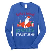 Pediatric Ugly Christmas Santas Beloved Prn Nurse Funny Gift Long Sleeve Shirt