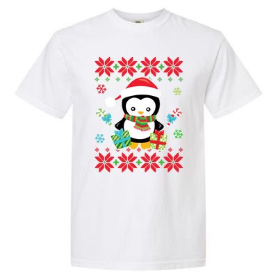 Penguin Ugly Christmas Tacky Xmas Crazy Holiday Candy Canes Gift Garment-Dyed Heavyweight T-Shirt