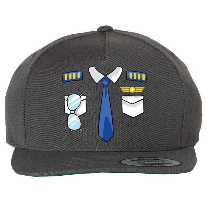 Pilot Uniform Costume Airplane Aviator Aviation Halloween Wool Snapback Cap