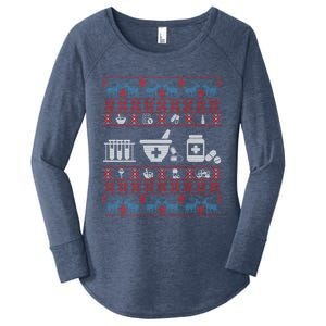 Pharmacy Ugly Christmas Sweater For Pharmacist Christmas Cool Gift Women's Perfect Tri Tunic Long Sleeve Shirt