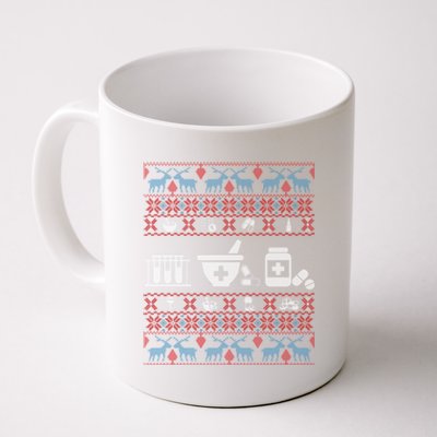 Pharmacy Ugly Christmas Sweater For Pharmacist Christmas Cool Gift Coffee Mug