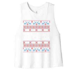 Pharmacy Ugly Christmas Sweater For Pharmacist Christmas Cool Gift Women's Racerback Cropped Tank