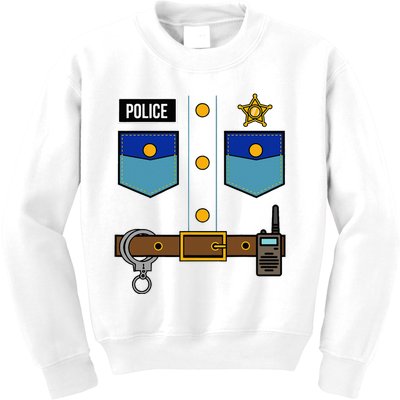 Police Uniform Costume Cool Easy Halloween Gift Kids Sweatshirt