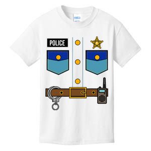 Police Uniform Costume Cool Easy Halloween Gift Kids T-Shirt