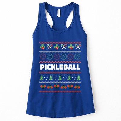 Pickleball Ugly Christmas Design Gift Womens Tank Top