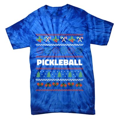Pickleball Ugly Christmas Design Gift Tie-Dye T-Shirt