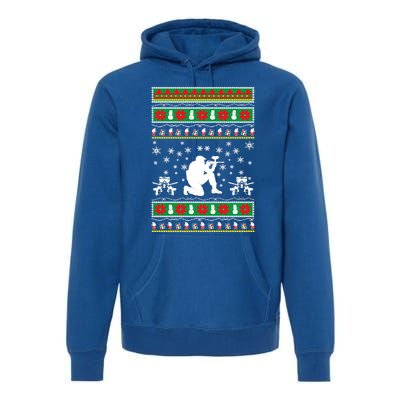 Paintball Ugly Christmas Gift For Mom Or Dad Premium Hoodie