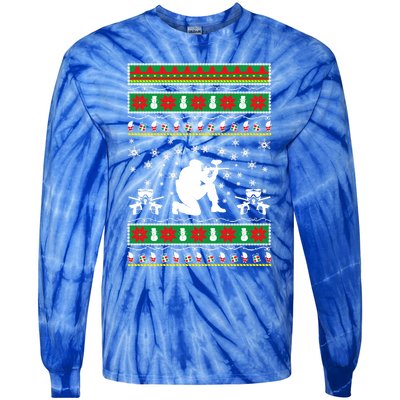 Paintball Ugly Christmas Gift For Mom Or Dad Tie-Dye Long Sleeve Shirt