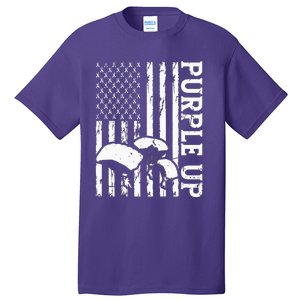 Purple Up Children's Costumes Military Children's Month American Flag Tall T-Shirt