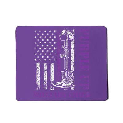 Purple Up Children's Costumes Military Children's Month American Flag Mousepad