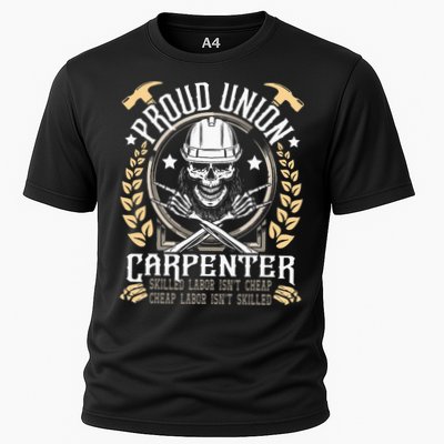 Proud Union Carpenter Woodworking Carpentry Woodworker Performance Shirt