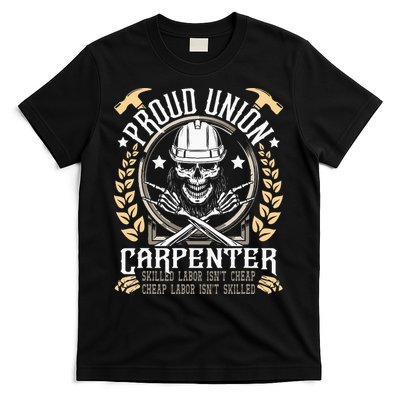 Proud Union Carpenter Woodworking Carpentry Woodworker T-Shirt
