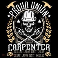 Proud Union Carpenter Woodworking Carpentry Woodworker T-Shirt