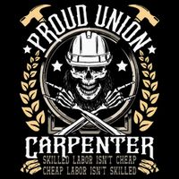 Proud Union Carpenter Woodworking Carpentry Woodworker Drawstring Bag