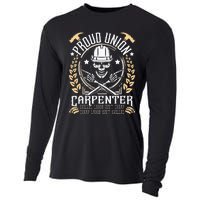 Proud Union Carpenter Woodworking Carpentry Woodworker Cooling Performance Long Sleeve Crew