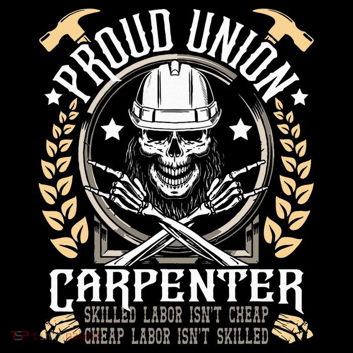 Proud Union Carpenter Woodworking Carpentry Woodworker Premium T-Shirt
