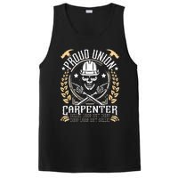 Proud Union Carpenter Woodworking Carpentry Woodworker PosiCharge Competitor Tank