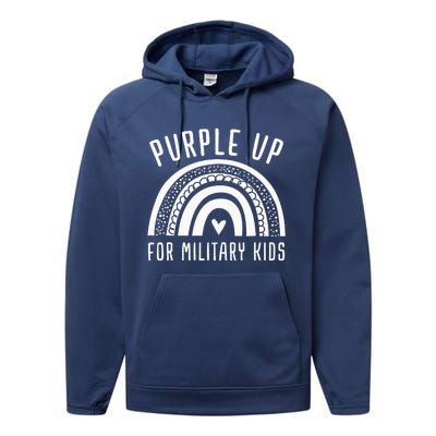 Purple Up Children's Costumes Military Children's Month American Flag Performance Fleece Hoodie