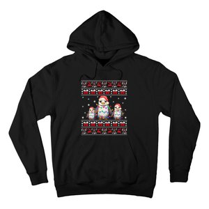 Penguin Ugly Christmas Xmas Lights Family Matching Hoodie