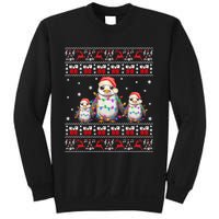 Penguin Ugly Christmas Xmas Lights Family Matching Sweatshirt