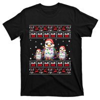 Penguin Ugly Christmas Xmas Lights Family Matching T-Shirt