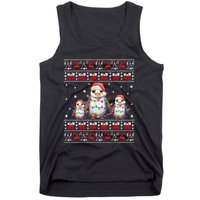 Penguin Ugly Christmas Xmas Lights Family Matching Tank Top