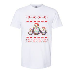 Penguin Ugly Christmas Xmas Lights Family Matching Softstyle CVC T-Shirt