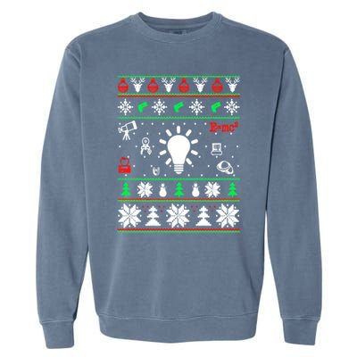 Physics Ugly Christmas Garment-Dyed Sweatshirt