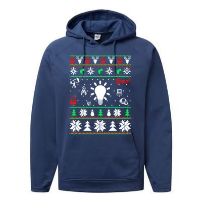 Physics Ugly Christmas Performance Fleece Hoodie