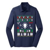 Physics Ugly Christmas Silk Touch Performance Long Sleeve Polo