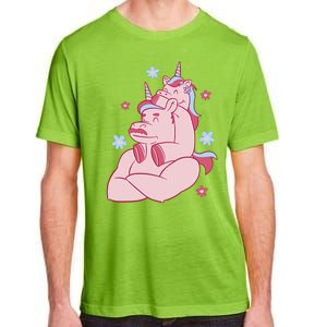 Papa Unicorn Cute Gift Adult ChromaSoft Performance T-Shirt