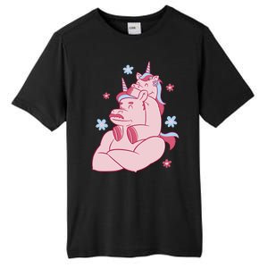 Papa Unicorn Cute Gift Tall Fusion ChromaSoft Performance T-Shirt