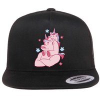 Papa Unicorn Cute Gift Flatbill Hat