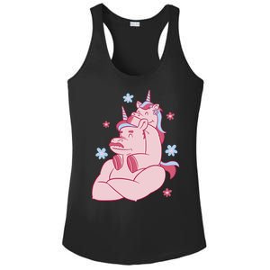 Papa Unicorn Cute Gift Ladies PosiCharge Competitor Racerback Tank