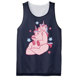 Papa Unicorn Cute Gift Mesh Reversible Basketball Jersey Tank