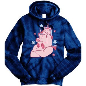 Papa Unicorn Cute Gift Tie Dye Hoodie