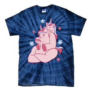 Papa Unicorn Cute Gift Tie-Dye T-Shirt