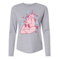 Papa Unicorn Cute Gift Womens Cotton Relaxed Long Sleeve T-Shirt