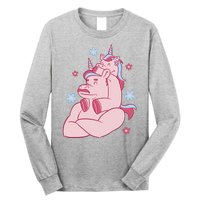 Papa Unicorn Cute Gift Long Sleeve Shirt