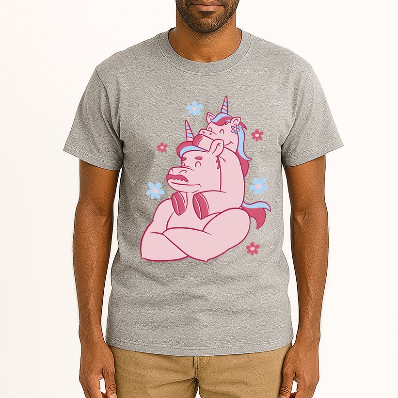 Papa Unicorn Cute Gift Tall T-Shirt