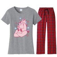 Papa Unicorn Cute Gift Women's Flannel Pajama Set