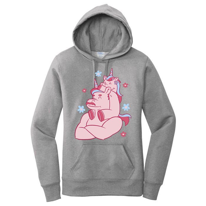 Papa Unicorn Cute Gift Women's Pullover Hoodie