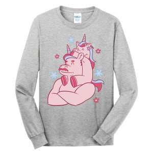 Papa Unicorn Cute Gift Tall Long Sleeve T-Shirt