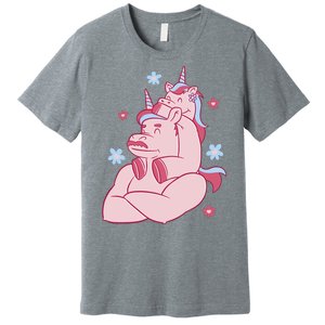 Papa Unicorn Cute Gift Premium T-Shirt