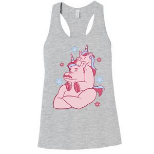 Papa Unicorn Cute Gift Women's Racerback Tank