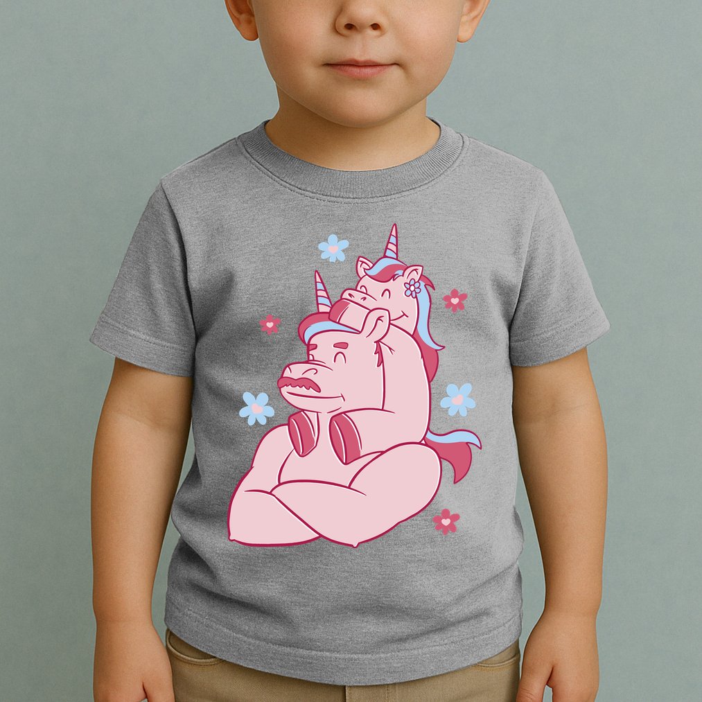 Papa Unicorn Cute Gift Toddler T-Shirt