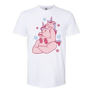 Papa Unicorn Cute Gift Softstyle CVC T-Shirt