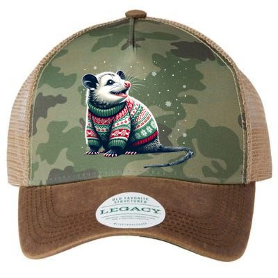 Possum Ugly Christmas Sweater Opposum Lover Rodent Owner Legacy Tie Dye Trucker Hat